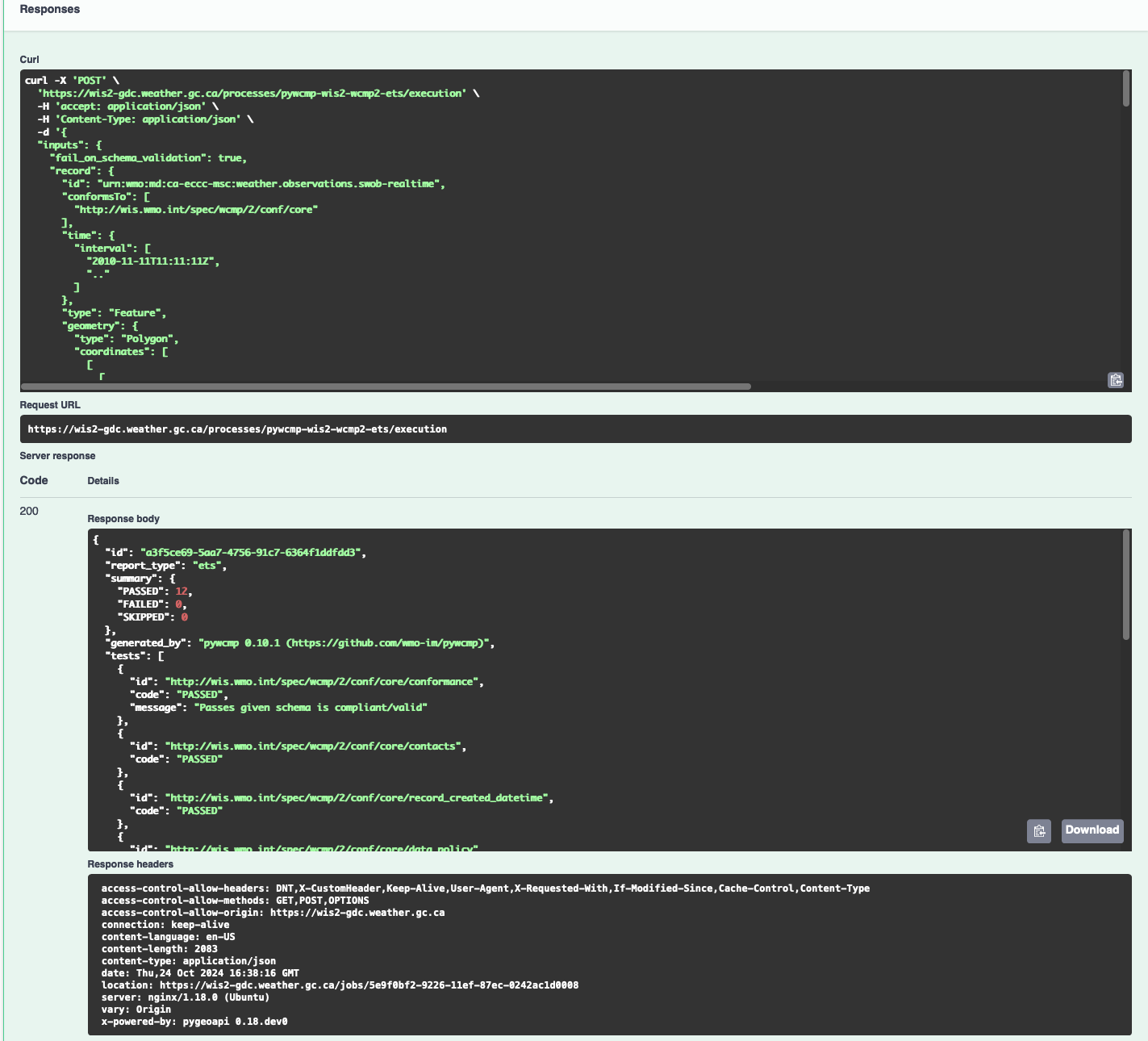 WIS2 GDC online validator